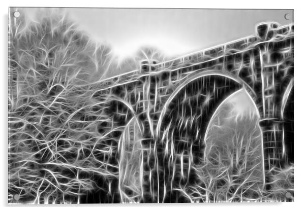 Knaresborough North Yorkshire abstract effect Acrylic by mike morley