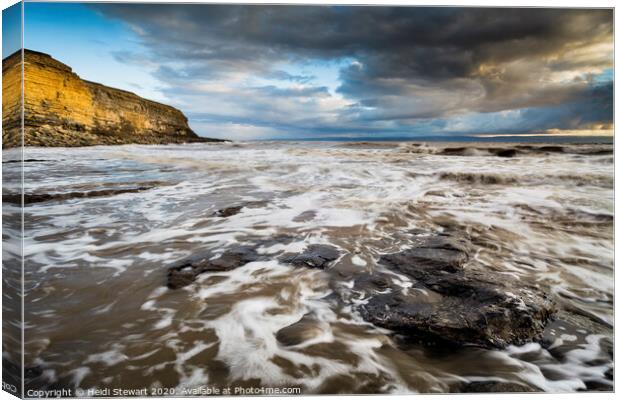 Incoming Tide at Nash Point Canvas Print by Heidi Stewart