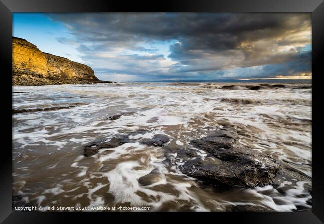 Incoming Tide at Nash Point Framed Print by Heidi Stewart