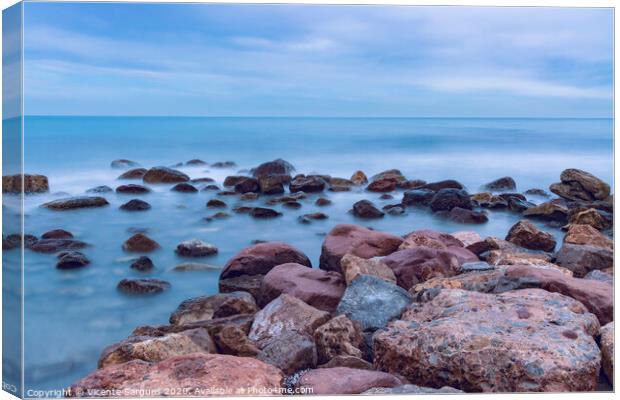 Rocks and sea Canvas Print by Vicente Sargues