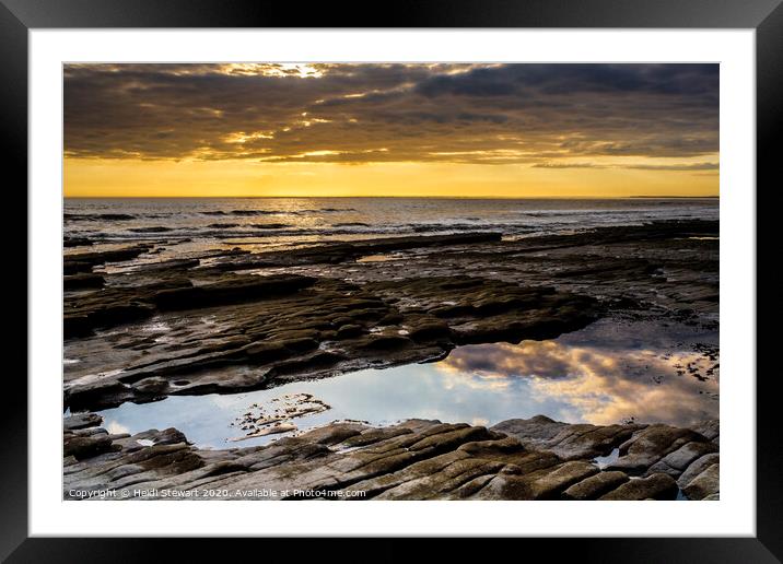 Water Pools at Nash Point Beach  Framed Mounted Print by Heidi Stewart