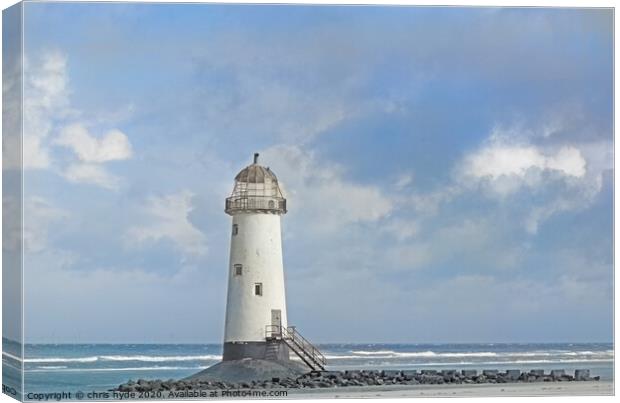 Point of Ayr Light House  Canvas Print by chris hyde