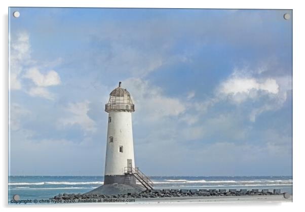 Point of Ayr Light House  Acrylic by chris hyde