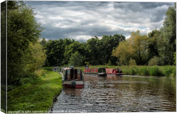 tixall  wide staffs and worcester  canal  Canvas Print by keith hannant