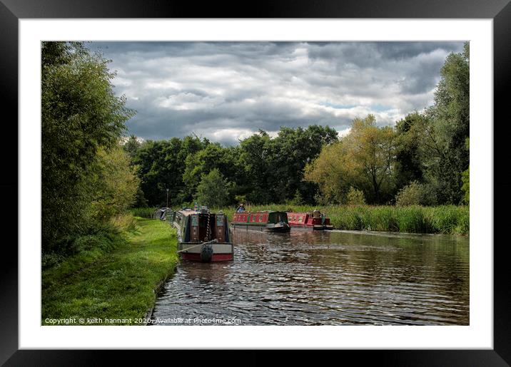 tixall  wide staffs and worcester  canal  Framed Mounted Print by keith hannant