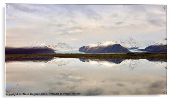 Icelandic Glaciers and reflections Acrylic by Steve Hughes