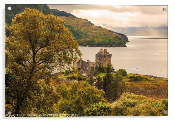 Eilean Donan Castle, Sccotland Acrylic by jim Hamilton