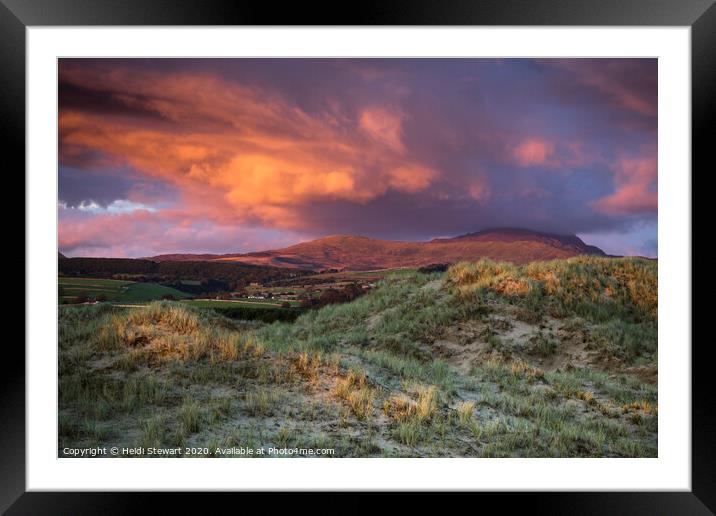 Sunset in Snowdonia Framed Mounted Print by Heidi Stewart