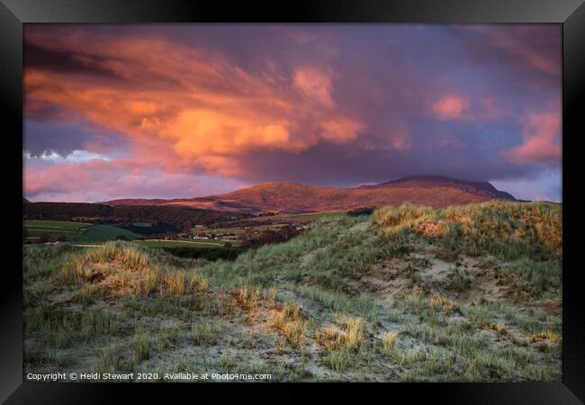 Sunset in Snowdonia Framed Print by Heidi Stewart