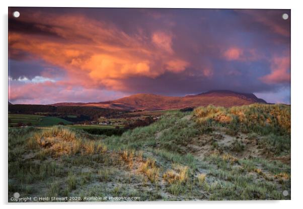 Sunset in Snowdonia Acrylic by Heidi Stewart