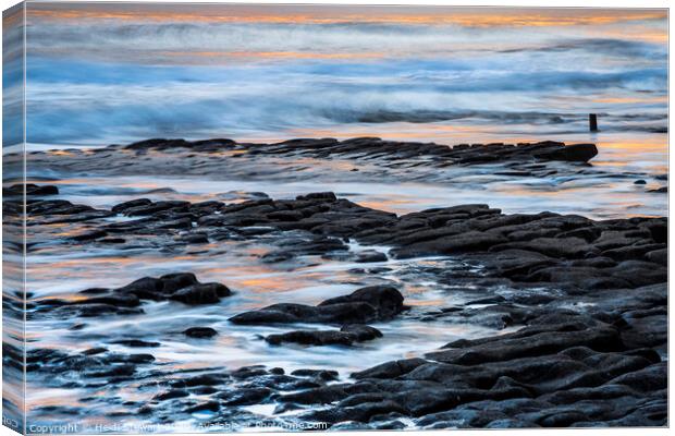 A Rocky Sunset Canvas Print by Heidi Stewart