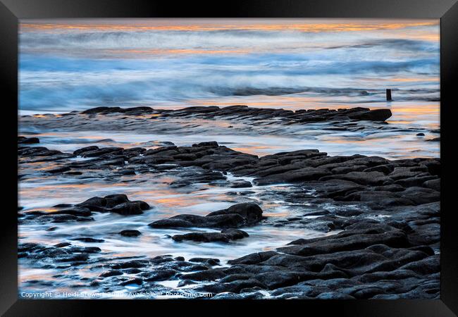 A Rocky Sunset Framed Print by Heidi Stewart