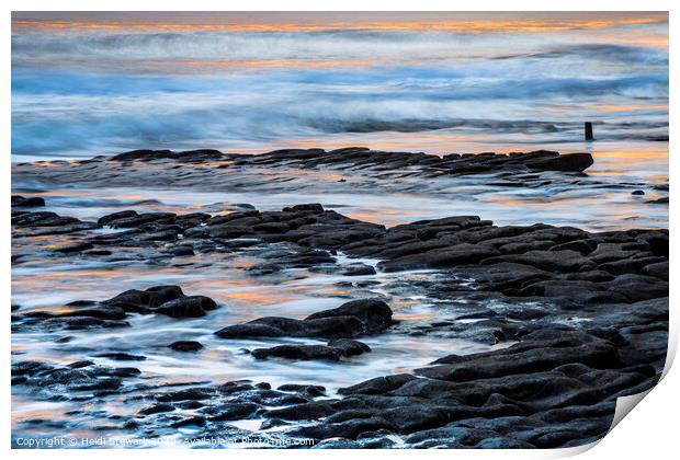 A Rocky Sunset Print by Heidi Stewart