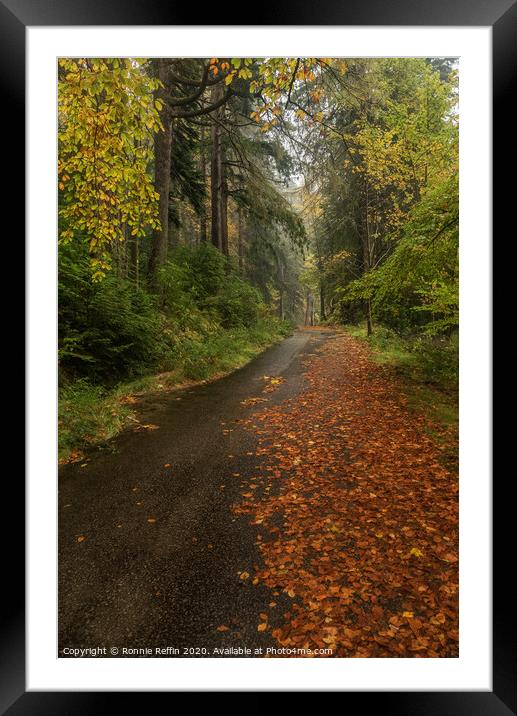 An Autumn Walk In The Rain Framed Mounted Print by Ronnie Reffin