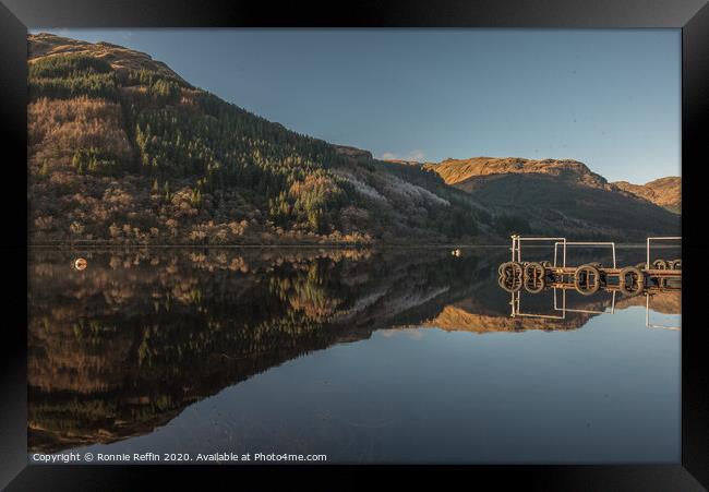 Loch Eck Reflections Framed Print by Ronnie Reffin