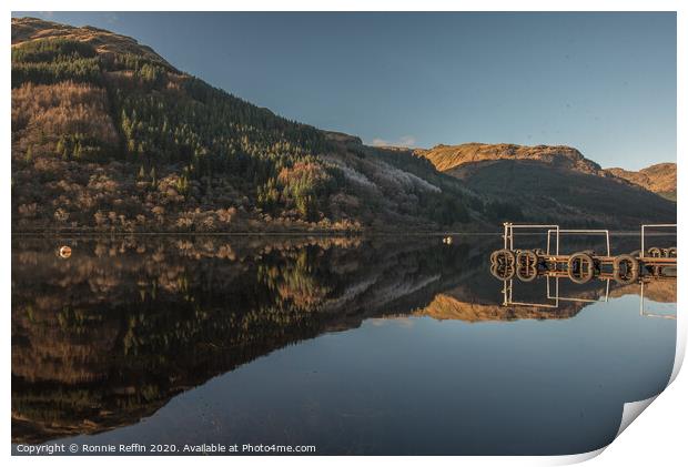 Loch Eck Reflections Print by Ronnie Reffin