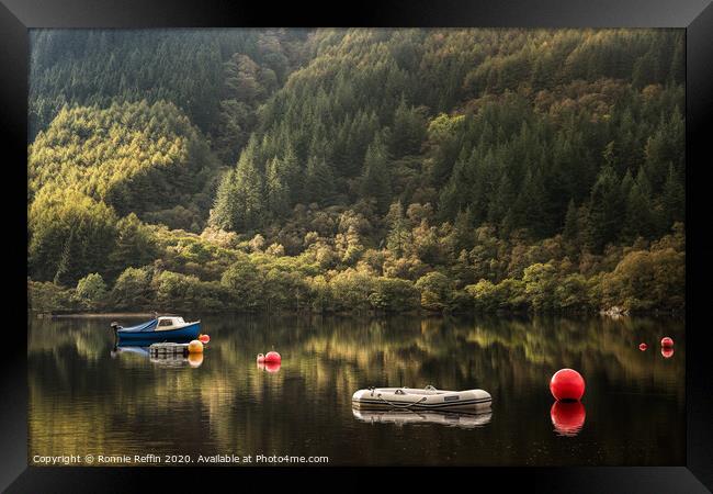 Calm Loch Framed Print by Ronnie Reffin