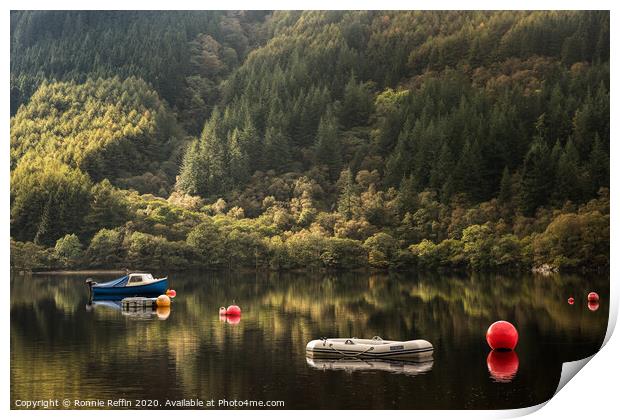 Calm Loch Print by Ronnie Reffin
