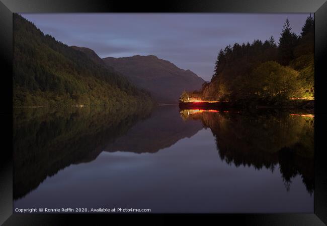 Loch Eck In The Blue Hour Framed Print by Ronnie Reffin