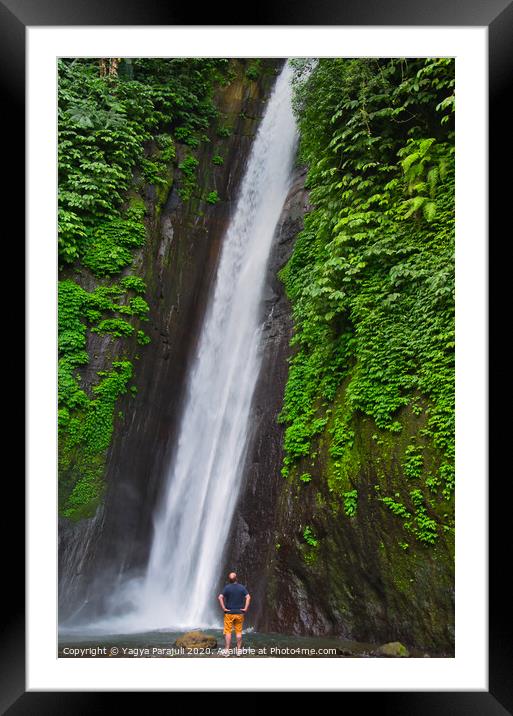 Waterfall from bali Framed Mounted Print by Yagya Parajuli