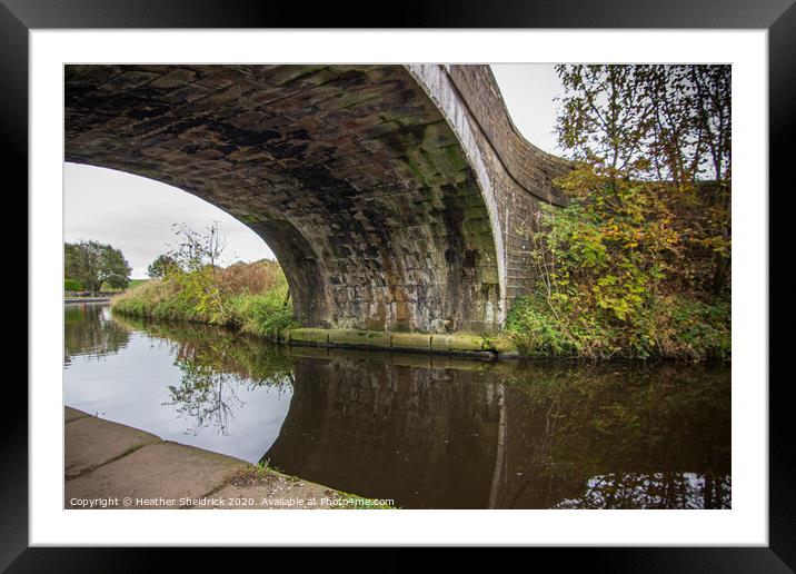 Canal Bridge on Leeds and Liverpool Canal Framed Mounted Print by Heather Sheldrick