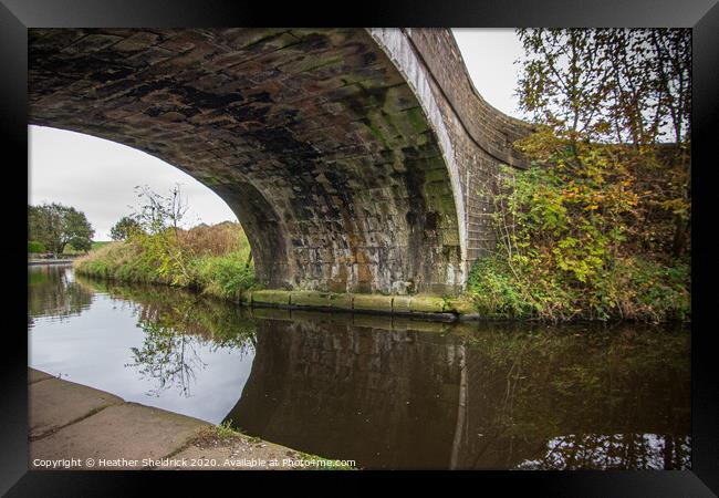 Canal Bridge on Leeds and Liverpool Canal Framed Print by Heather Sheldrick