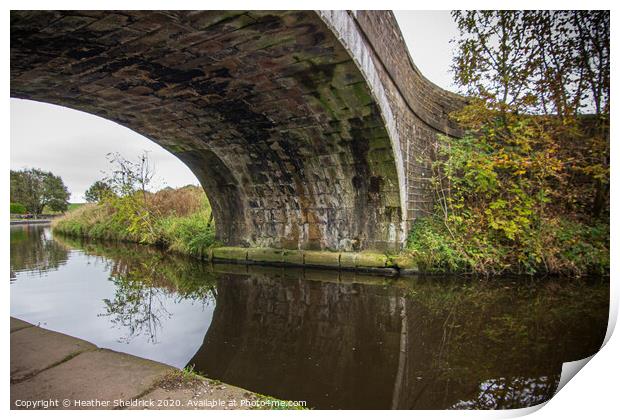 Canal Bridge on Leeds and Liverpool Canal Print by Heather Sheldrick