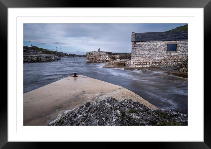 Ballintoy Boathouse Framed Mounted Print by Peter Lennon