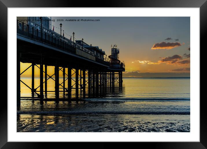 Paignton Pier At Sunrise Framed Mounted Print by rawshutterbug 