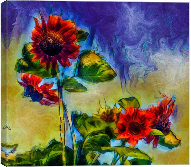 Sunflowers Canvas Print by David Buckland