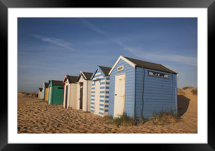 Southwold Beach Huts, Suffolk Framed Mounted Print by Dave Turner