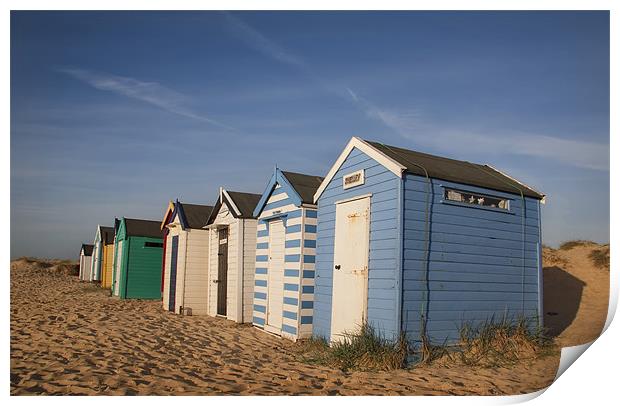 Southwold Beach Huts, Suffolk Print by Dave Turner