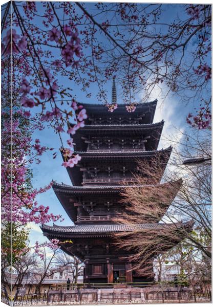 Second Tallest pagoda of japan Canvas Print by Yagya Parajuli