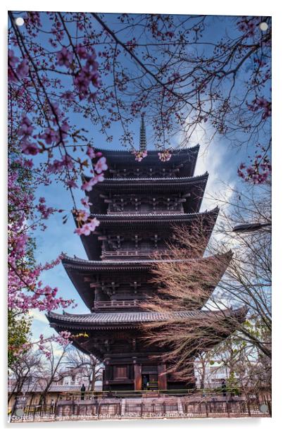 Second Tallest pagoda of japan Acrylic by Yagya Parajuli