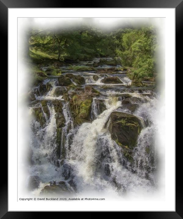Swallow Falls. Framed Mounted Print by David Buckland