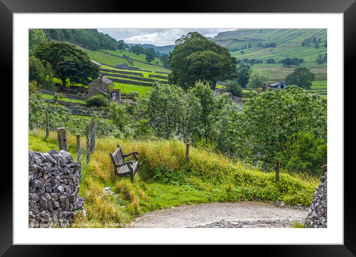 Down to Starbotton in Upper Wharfedale Yorkshire Dales Framed Mounted Print by Nick Jenkins