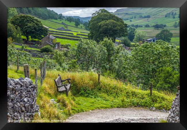 Down to Starbotton in Upper Wharfedale Yorkshire Dales Framed Print by Nick Jenkins