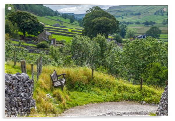 Down to Starbotton in Upper Wharfedale Yorkshire Dales Acrylic by Nick Jenkins