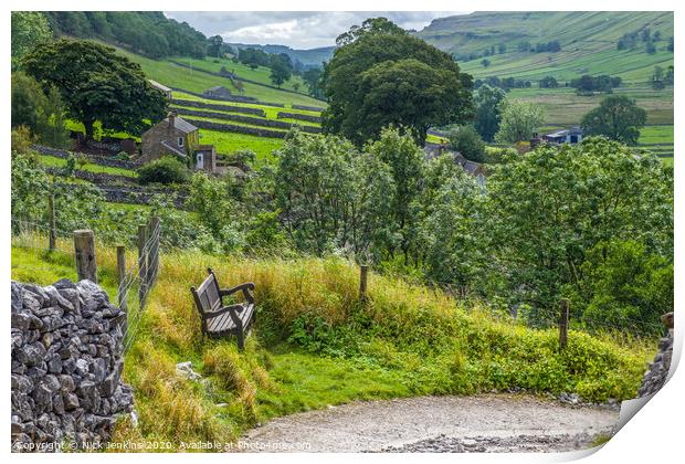Down to Starbotton in Upper Wharfedale Yorkshire Dales Print by Nick Jenkins