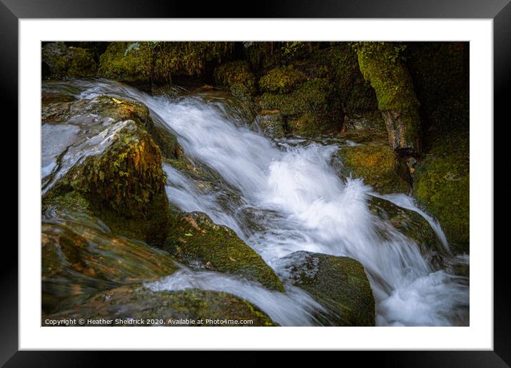 Gordale Beck waterfall Framed Mounted Print by Heather Sheldrick