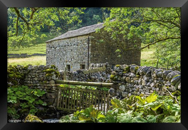 Yorkshire Dales Barn Upper Wharfedale Framed Print by Nick Jenkins