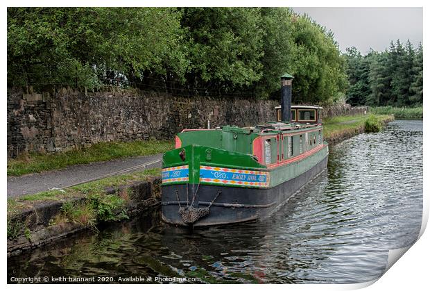 steam boat emily anne Print by keith hannant