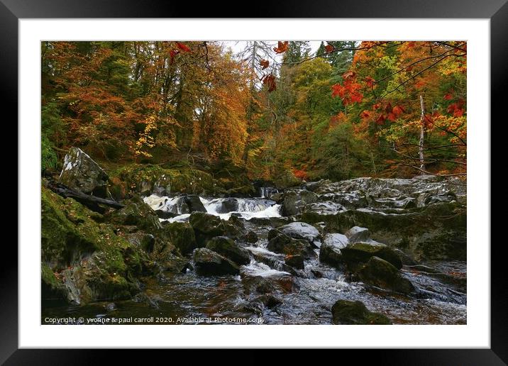 River Braan at the Hermitage Framed Mounted Print by yvonne & paul carroll