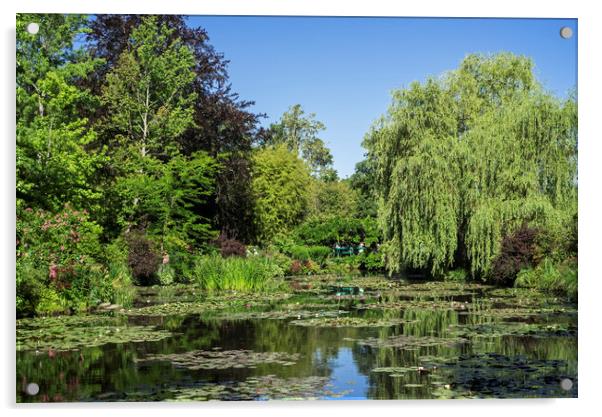 Water Lily Pond in Monet's Garden, Giverny Acrylic by Arterra 