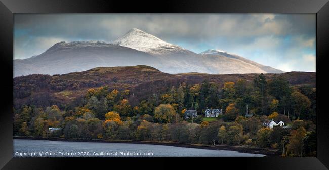 Ben Cruachan from Connel Framed Print by Chris Drabble