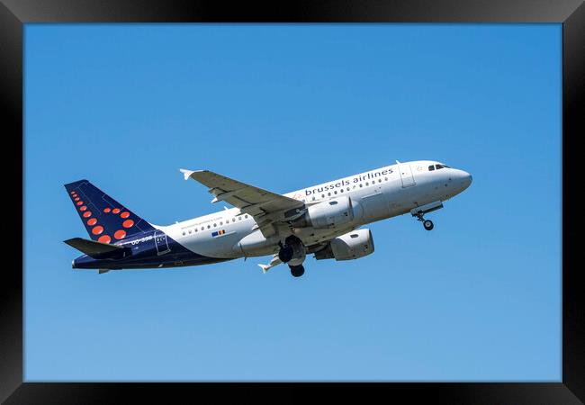Brussels Airlines Airbus A319-111 Framed Print by Arterra 