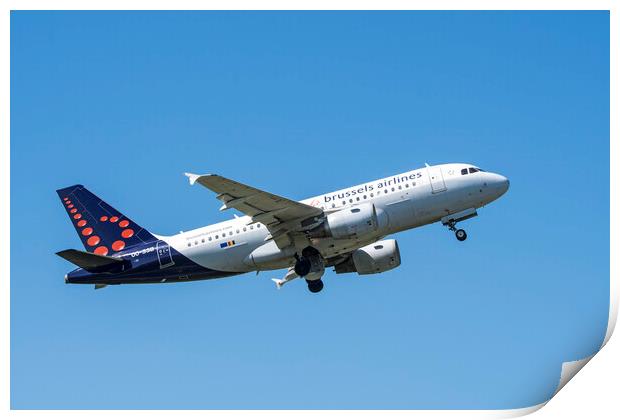 Brussels Airlines Airbus A319-111 Print by Arterra 