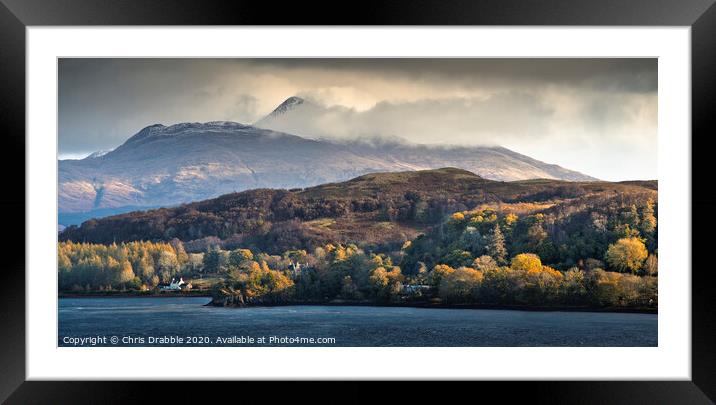 Ben Cruachan from Connel Bridge, Scotland Framed Mounted Print by Chris Drabble