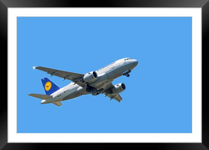 Lufthansa German Airlines Airbus A319-100 Framed Mounted Print by Arterra 