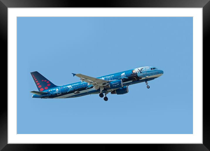 Brussels Airlines Airbus A320-214 Framed Mounted Print by Arterra 